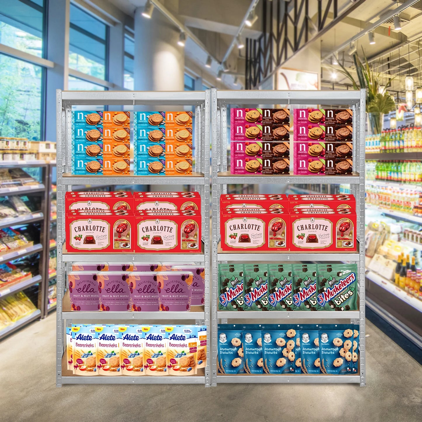 5 Tier Heavy Duty Galvanised Adjustable Shelf Racking Unit Storage Rack 875KG Capacity Metal Shelves Workshop, Shed, Office,Home