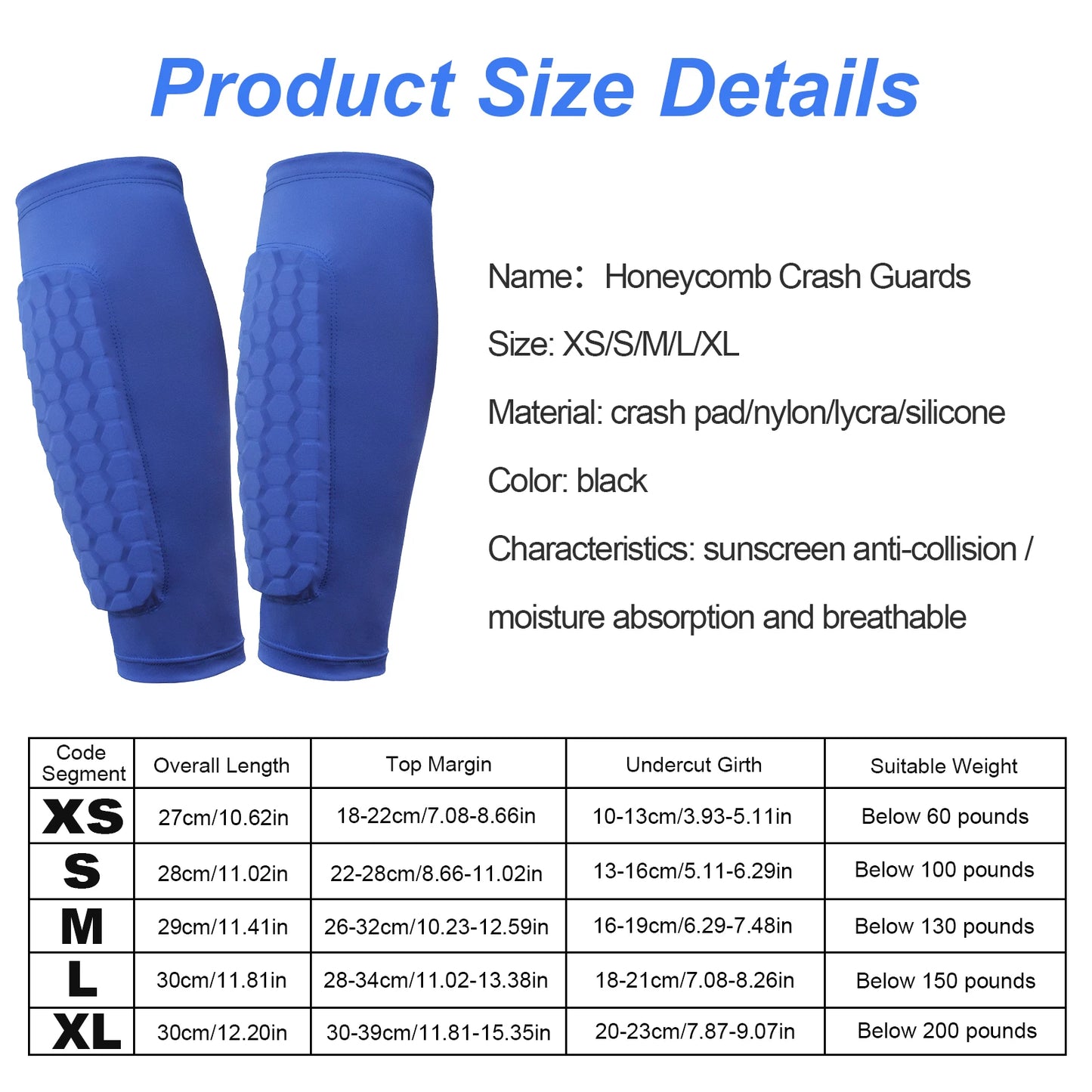Soccer Shin Pads with Honeycomb Pads Football Shin Pads Ergonomic Lightweight Calf Protective Gear for Kids Youth Adults