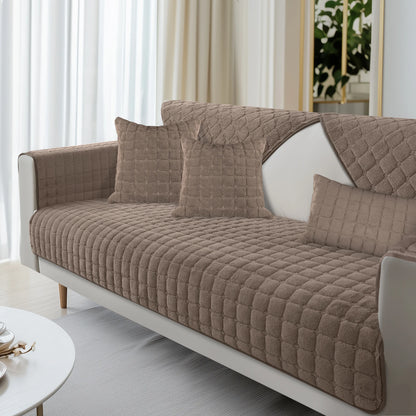 Soft Flannel Sofa Covers Washable Sofa Cushion Covers Non-Slip Couch Slipcovers for Sectional Sofa L Shape Furniture Protector