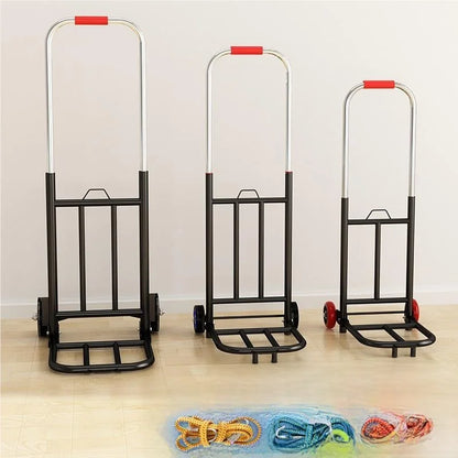 Foldable Stainl Steel Hand-Pulled op Cart for Lage Transport Double Trailer Small Goods Trolley Pu Cart Water