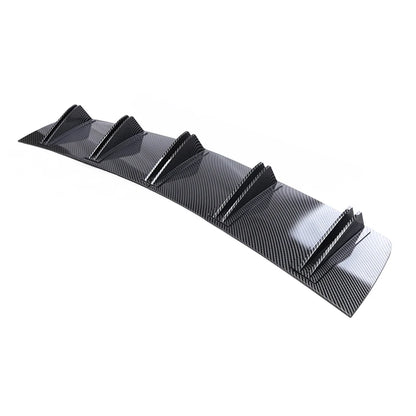 Universal Car Rear Bumper Lip ABS Double Wing Rear Shark Chassis Fin Style Curved Bumper Lip Diffuser Anti-collision 2 in 1