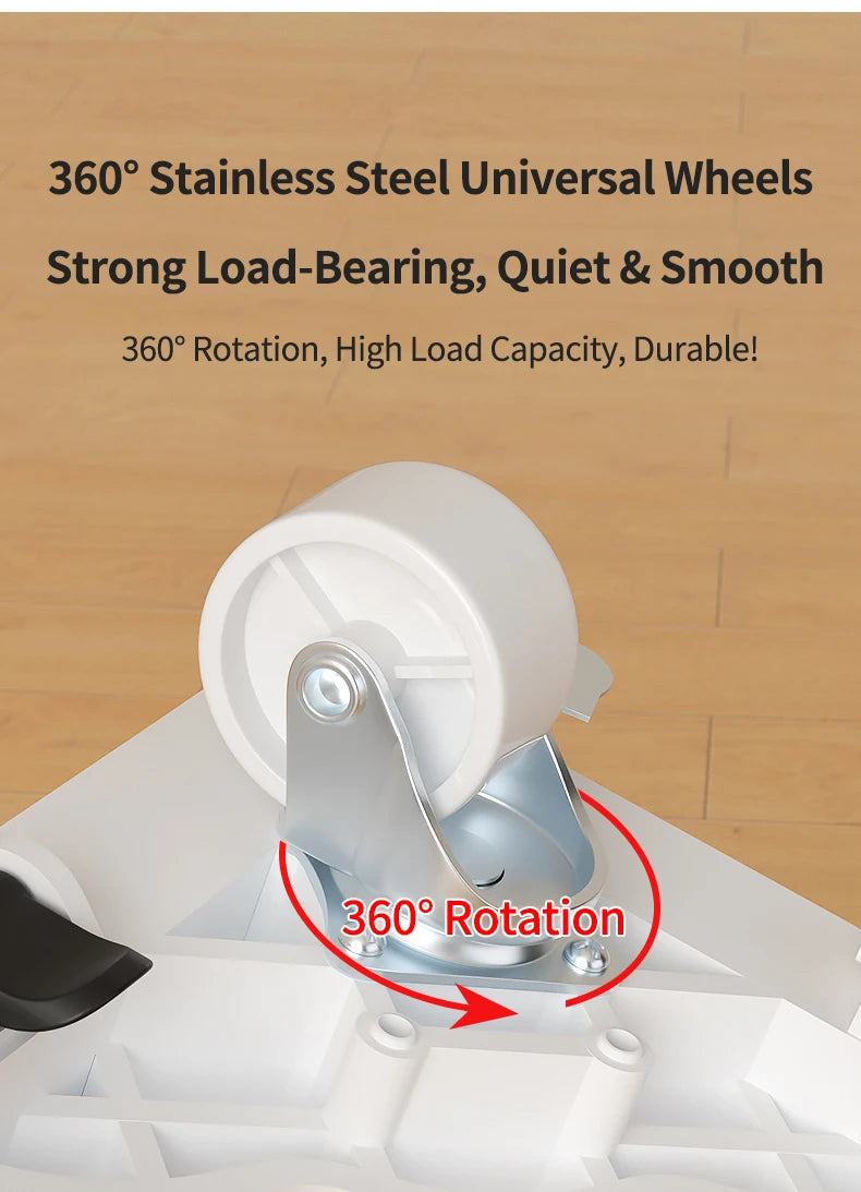 Mobile Extendable Computer Cart Adjustable Stand With Universal Wheels For Office CPU Tower Anti Slip Breathable Design