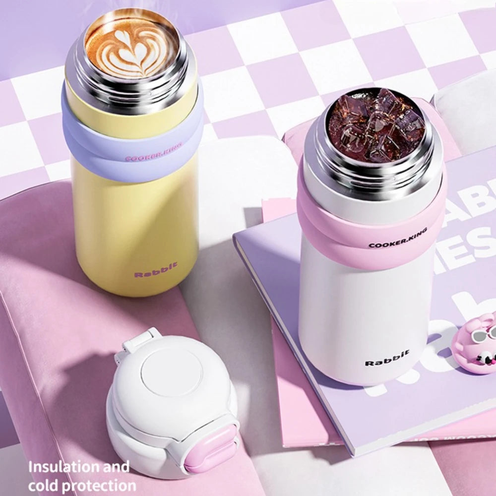 COOKER KING Thermos Cup Children's Student School Camping Water Bottle Female Water Cup Girls Vacuum Flask