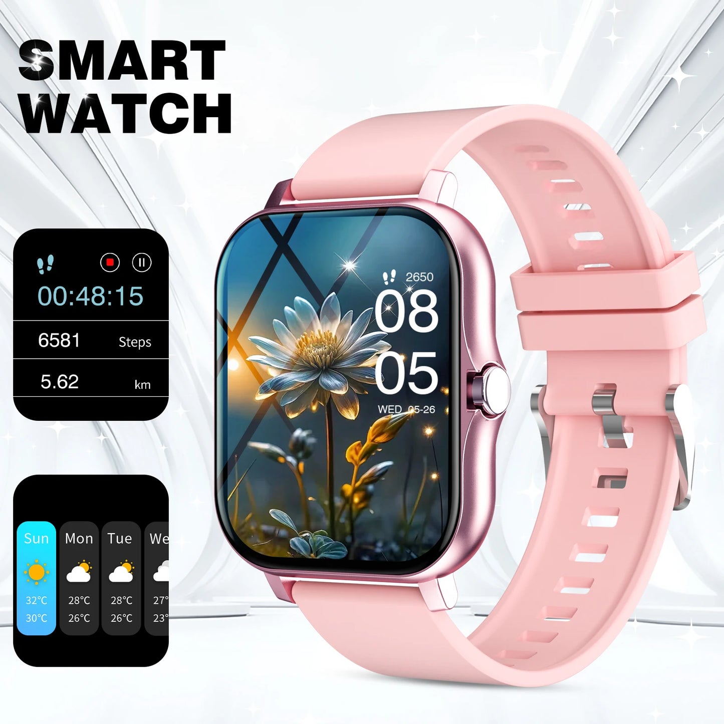 Sports Smart Watch Wireless Call Information Reminder Multifunctional Sports Watch For Men And Women