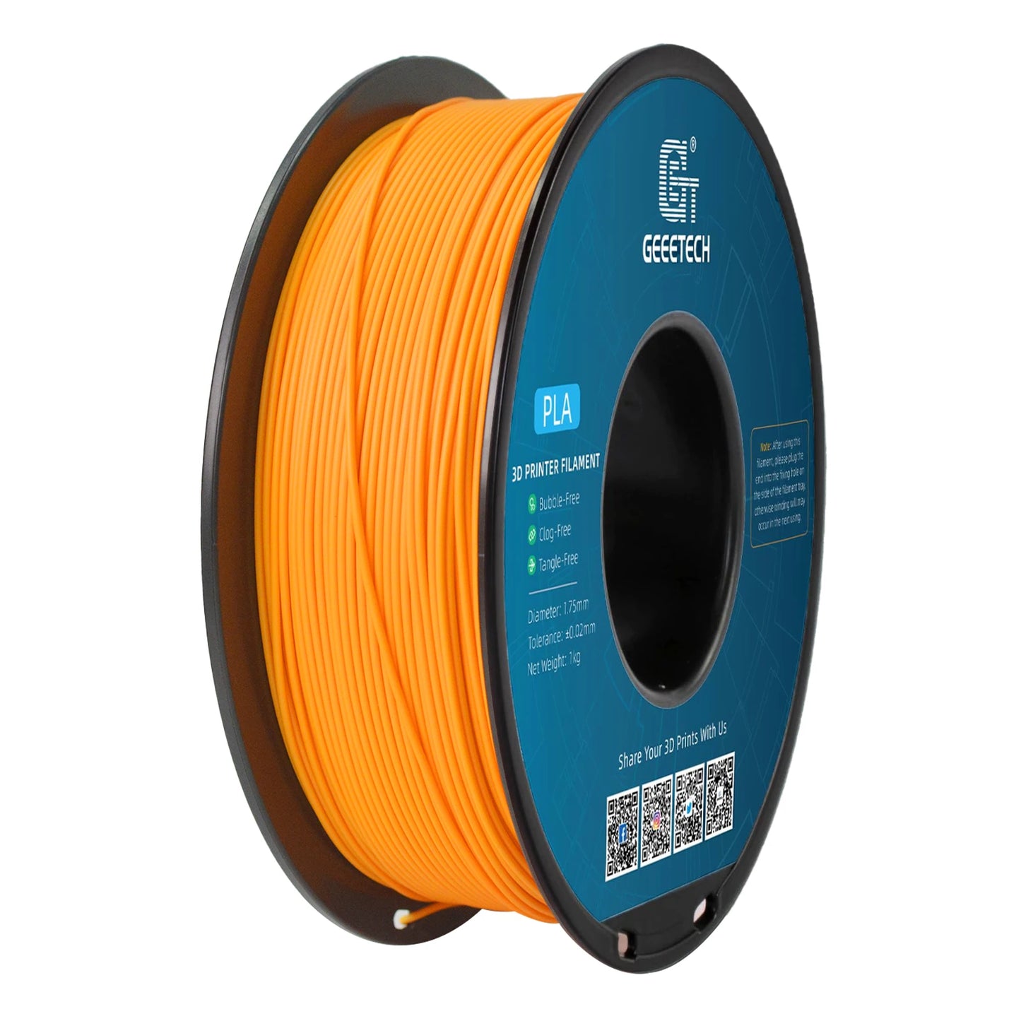 Geeetech Standard PLA Filament 1kg 1.75mm 3D Printer Plastic Material, Accuracy 0.03mm,Fit Most FDM Printer