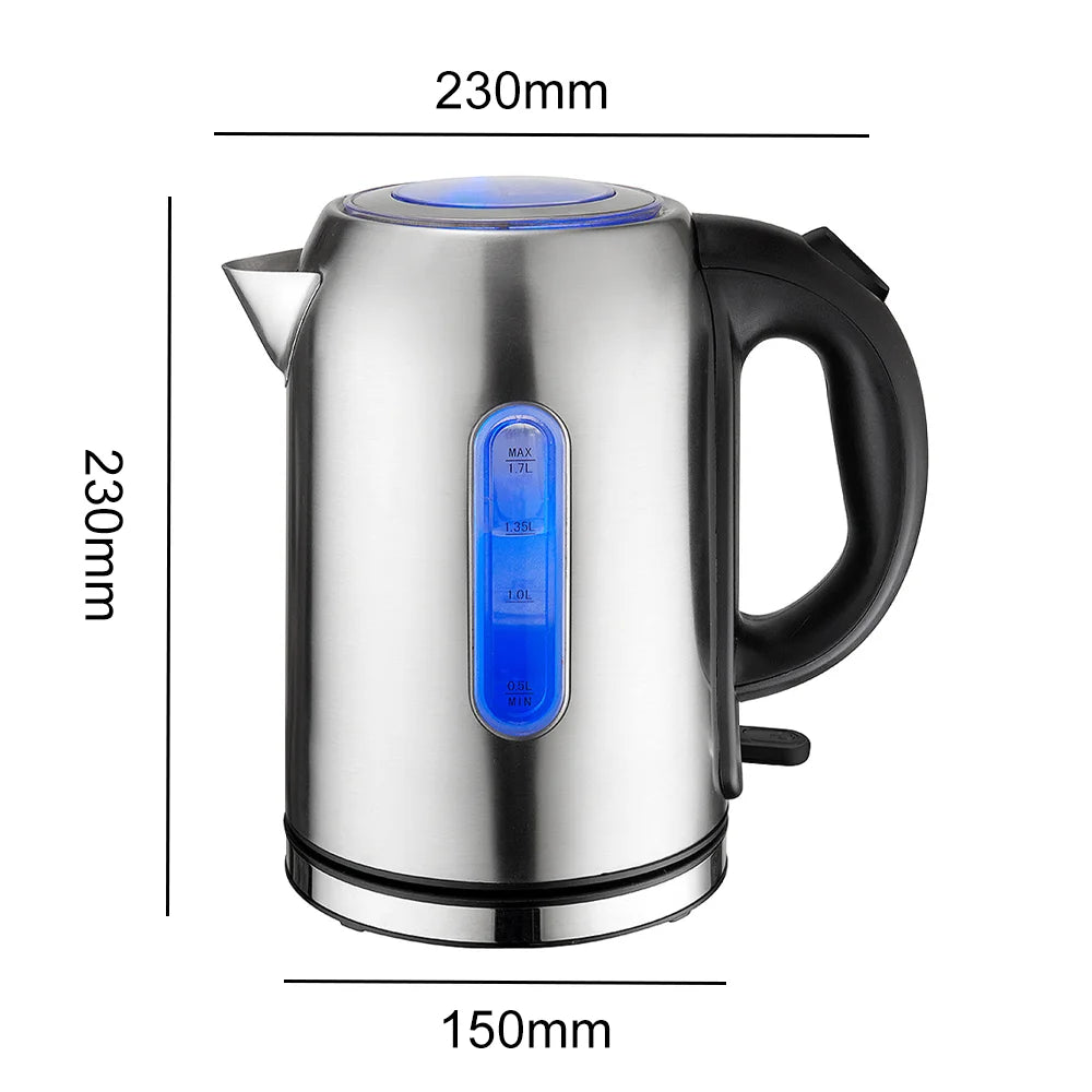 1850-2200W Electric Kettle 1.7L Electric Water Boiler Stainless Steel Electric Boiler Home Kettle Auto-off overheat protection