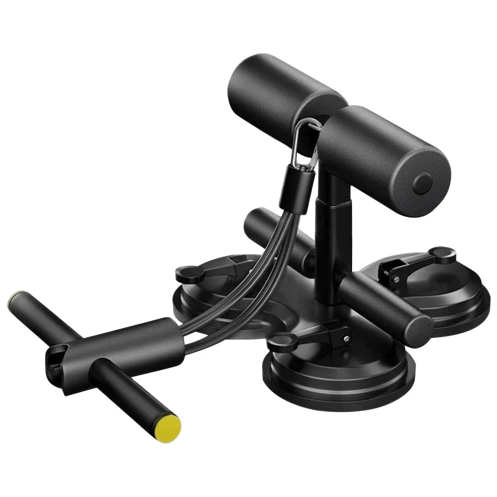 Sit Up Floor Holder with 3 Suction Cup Sit Up Exercise Equipment with Pull Rope Sit Up Exerciser for Strength Training