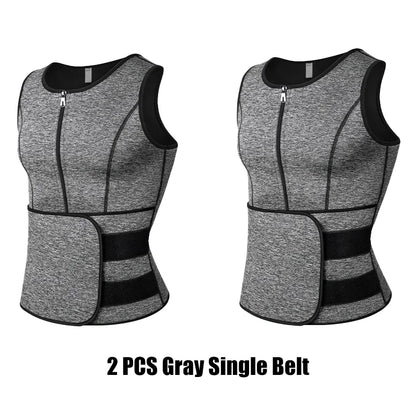 Men Body Shaper Waist Trainer Vest Slimming Shirt Sauna Sweat Vest Compression Undershirt Shapewear Fat Burner Workout Tank Tops