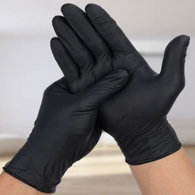 30/50/100/200PCS Black Nitrile Gloves Disposable Protection  Composite Household Cleaning Catering Baking Waterproof Gloves
