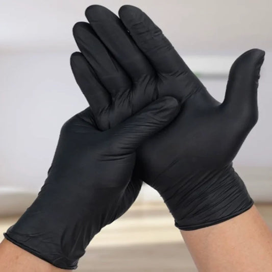 30/50/100/200PCS Black Nitrile Gloves Disposable Protection  Composite Household Cleaning Catering Baking Waterproof Gloves