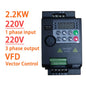220V 380V VFD Variable Frequency Drive Inverter 0.75/1.5/2.2/3.7/4/5.5KW Vector Control Variator Speed Adjuster Controller