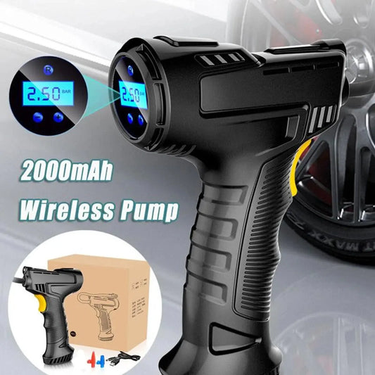 12V Cordless Electric Car Tyre Inflator Pump 150PSI Portable Tire Air Compressor Pump with LED Light
