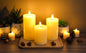 Flickering Flameless Candles Battery Operated with 10-Key Remote & 2/4/6/8-Hour Timer, Real Wax Pillar Grease  LED Candles Set