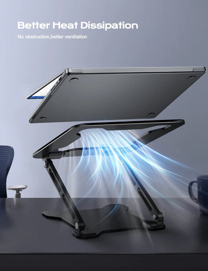 Phone Tablet Stand Adjustable Aluminum Alloy Laptop Tablet Up to 17" Laptop Portable Folding Stand Cooling Stand Support