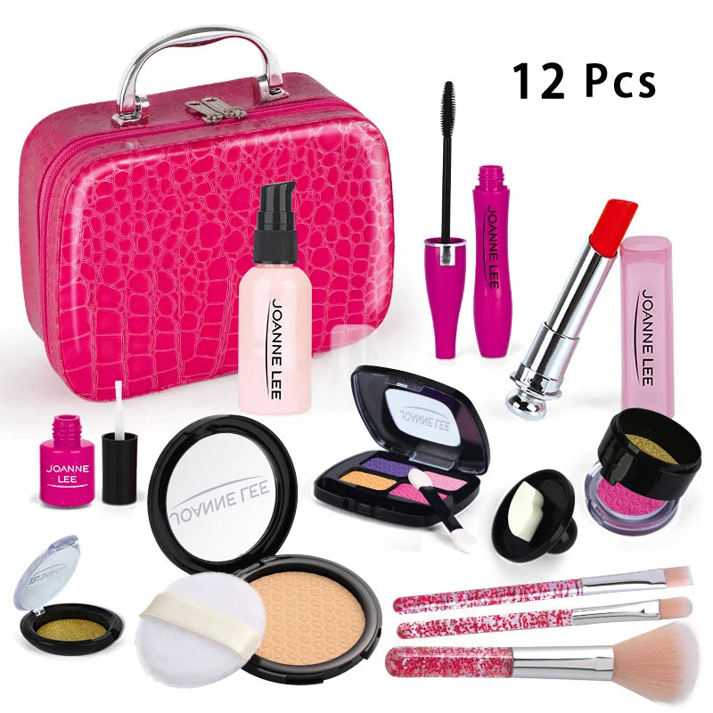 Simulation Cosmetics Set Kids Play House Toys Make up Lipstick Nail Paint Educational Toys Pretend Girls Game Christmas Gift