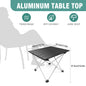 BRIEFNESS Portable Folding Table for Outdoor Picnic Camping Compact Lightweight Aluminum Alloy Garden Patio Table with Carry Bag