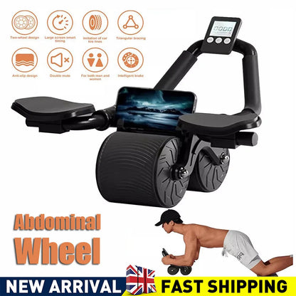 Elbow Support Abdominal Wheel Automatic Rebound Anti-Slip Muscle Ab Trainer Abdominal Wheel Core Fitness AB Roller Wheel