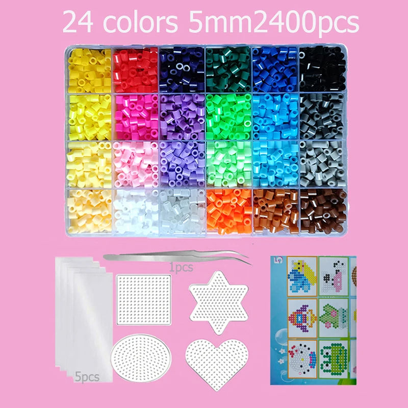 “Hama Beads Box – Thermal Mosaic Ironing Beads for Education, DIY Fuse Beads Toy, Available in 24, 48, or 72 Colors, 2.6 mm or 5 mm.”