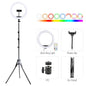 26cm 10inch Led Selfie Ring Light Round Ring Lamp with Phone Holder Photography Fill Lighting with Tripod for Youtube Live Video