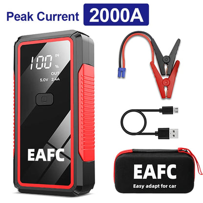 Power Bank 2000A/600A 12V Car Battery Jump Starter Portable Charger Petrol Diesel Auto Starting Device Booster Emergency Starter