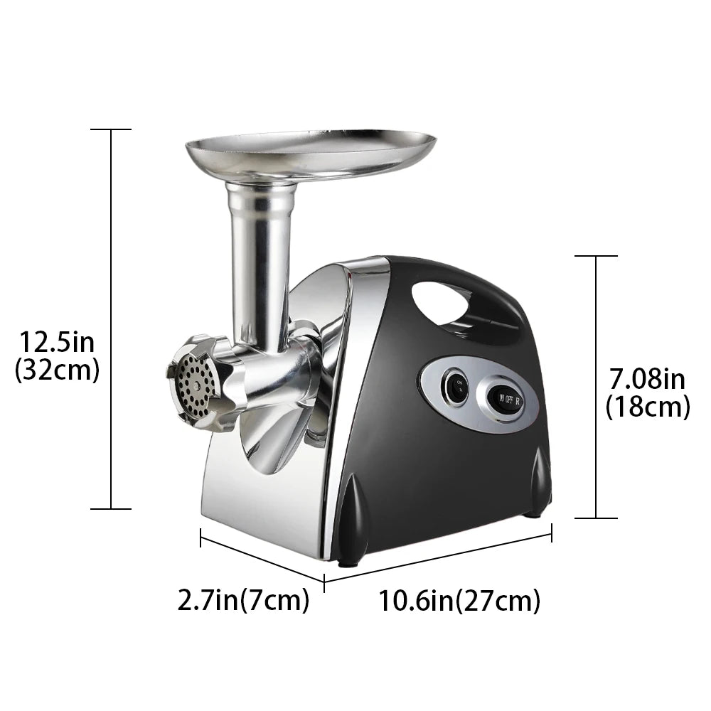KOMORE Electric Manual Meat Grinder Kitchen Tool with Automatic Power-off Protection