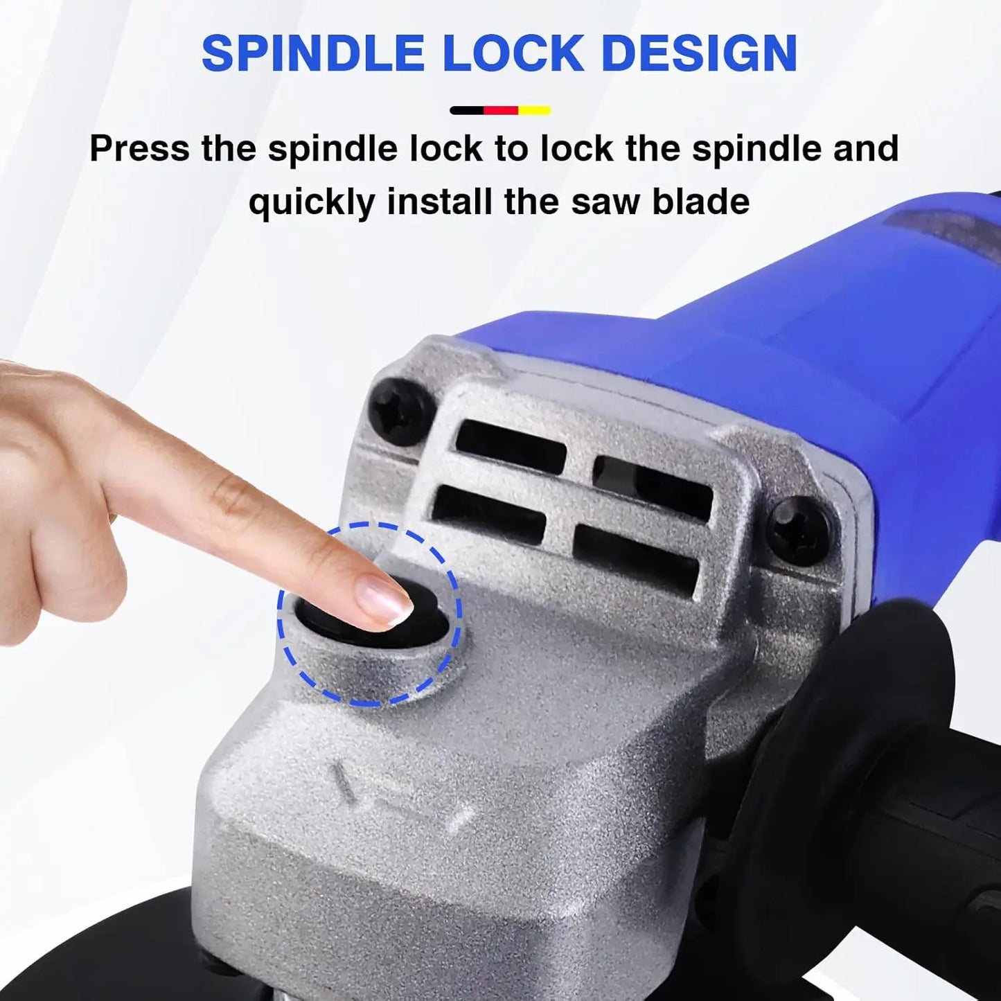 DayPlus 2000W Corded Electric Angle Grinder 115mm Disc Heavy Duty Cutting Grinding