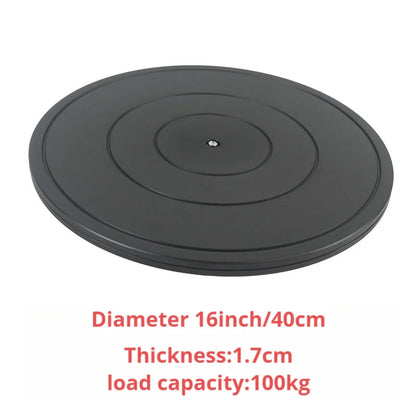 8-12 Inch Heavy Duty Rotating Swivel Steel Ball Bearings Stand for Monitor TV Turntable Lazy Susans Black Round Shape
