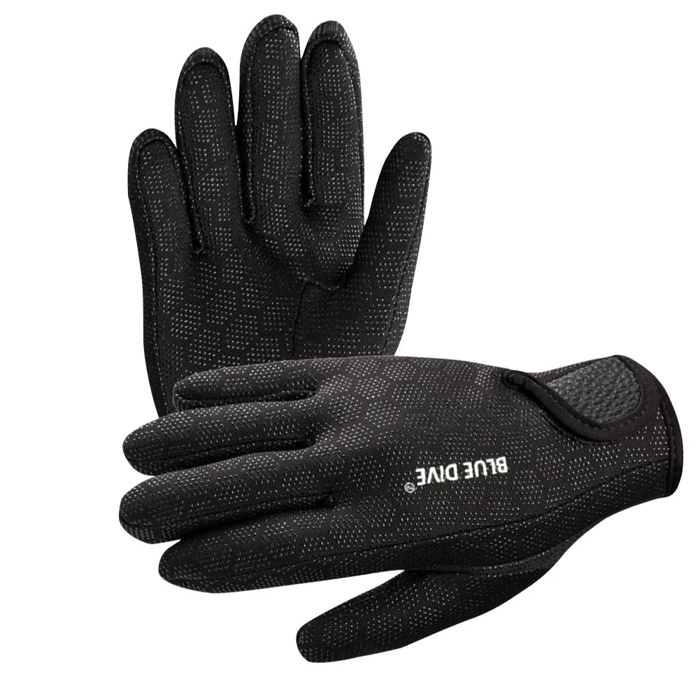 1.5mm Neoprene Gloves Adults Women Men Five Finger Warm Wetsuit Winter Gloves Anti Slip for Scuba Diving Snorkeling Surfing