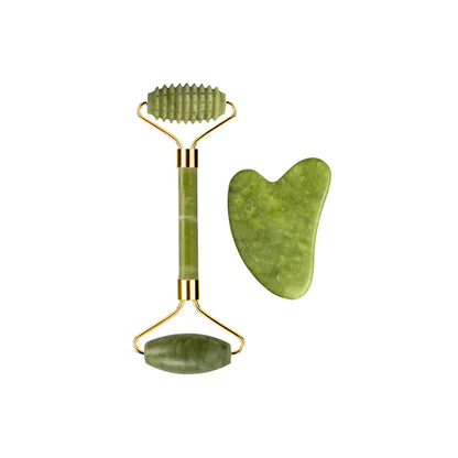 Natural Jade Roller Gua Sha Massage Set Guasha Board Comb Gouache Scraper Body Acupuncture Spa Facial Anti Aging Lifting Tools