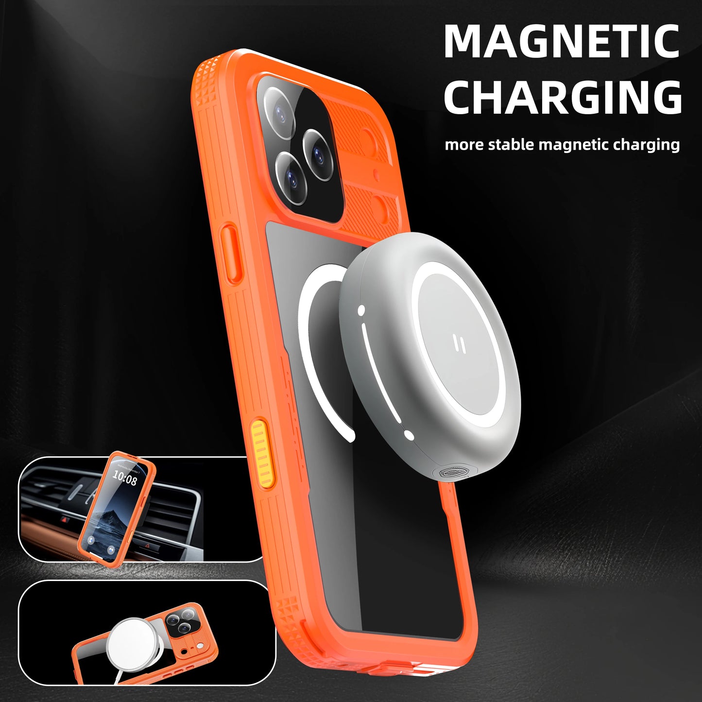 Shellbox IP68 Magnetic Waterproof Phone Case for Swimming & Diving - Compatible with iPhone 17/17AIR/17Pro/17Promax
