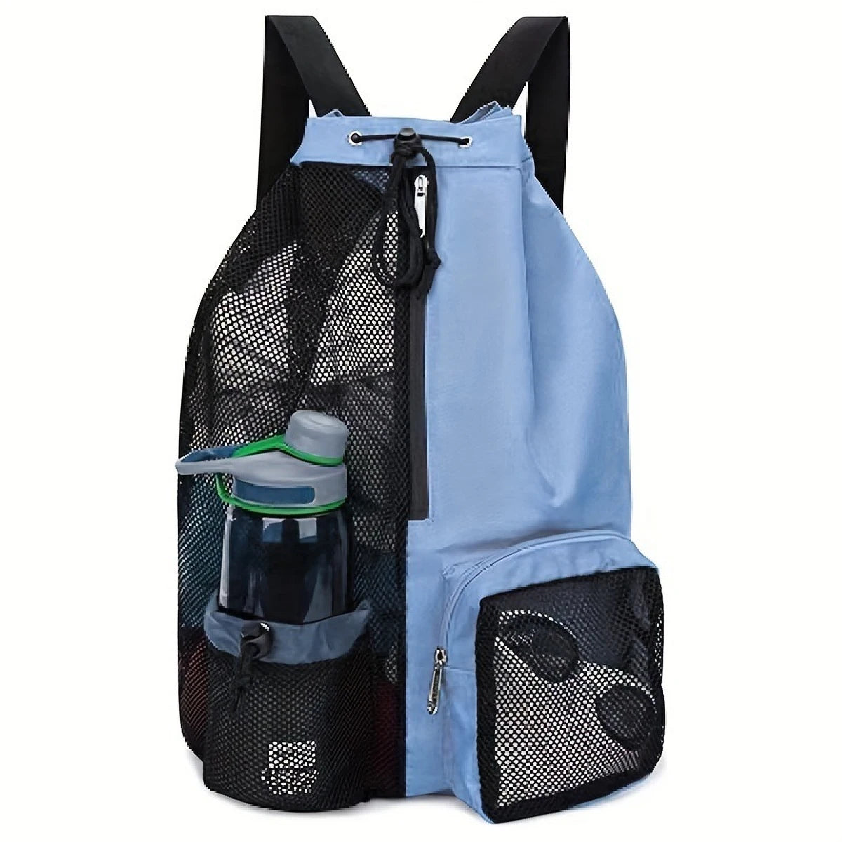 Women Travel Swimming Bag Mesh Drawstring Backpack with Wet Pocket Multipurpose Beach Backpack for Swimming Gym Workout Gear