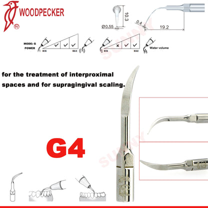 Woodpecker Dental Scaler Tips Ultrasonic Tooth Cleaning Machine Cutter Head Endo Perio Scaling Tips Fit EMS UDS Scaler Handpiece