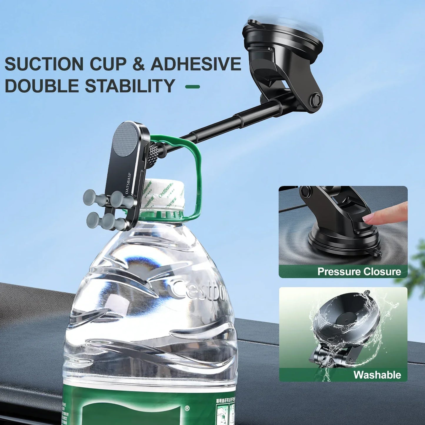 Eary for Z fold 7 6 5 Car Phone Holder Stand Mount Dashboard Suction Cup Bracket With 360°Rotate for Samsung S25 iPhone Xiaomi