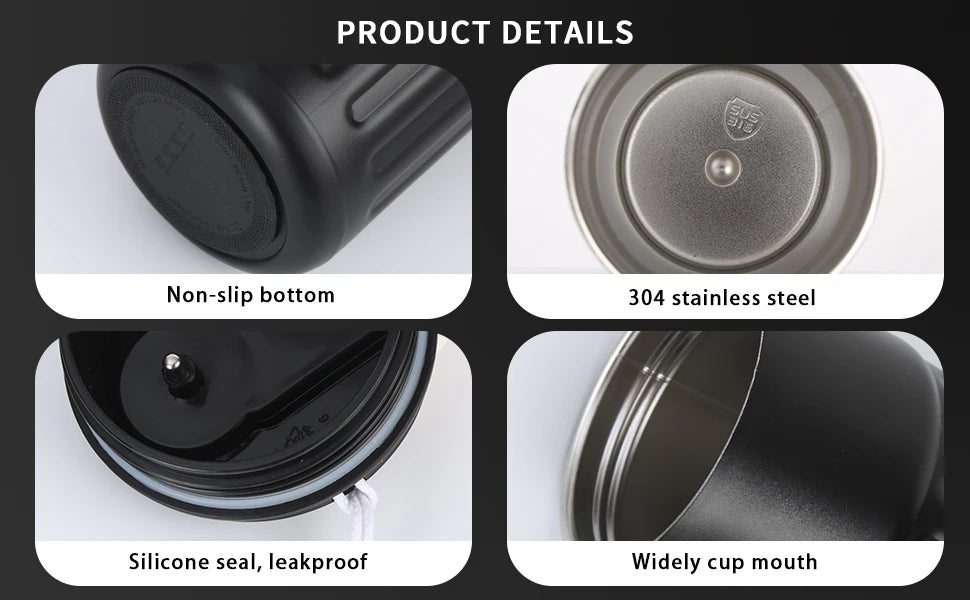 Stainless Steel Vacuum Insulated Travel Coffee Mug LED Temperature Display Insulated Mug with Lid 420ml