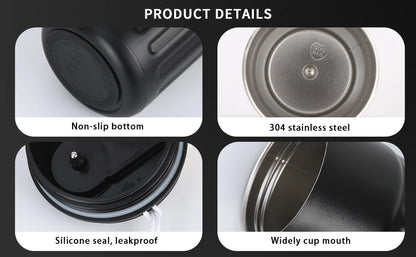 Stainless Steel Vacuum Insulated Travel Coffee Mug LED Temperature Display Insulated Mug with Lid 420ml