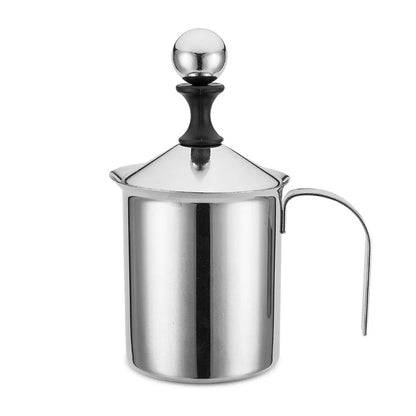 Milk Bubble Machine Stainless Steel Manual Milk Beater Latte Milkshake Coffee Machine Milk Foam Hand-held Milk Jug Gift Set