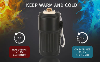 Stainless Steel Vacuum Insulated Travel Coffee Mug LED Temperature Display Insulated Mug with Lid 420ml