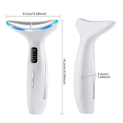 4 Modes LED Neck Beauty Device EMS Facial Lifting Massager Double Chin Remover Heat Therapy Face Skin Rejuvenation Instrument