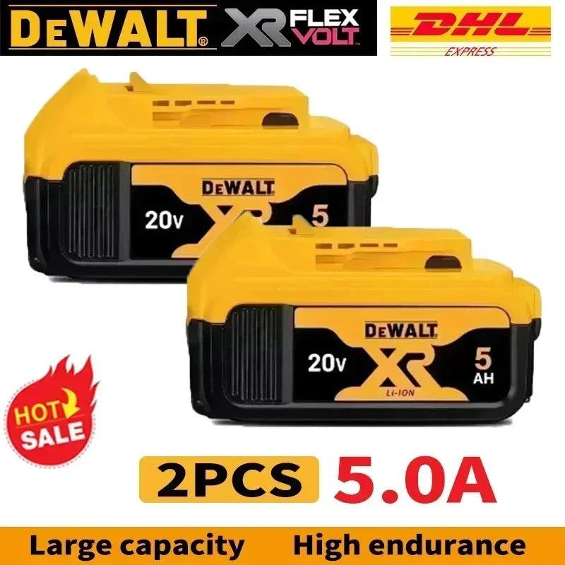 100% Original DeWalt 20V/60V 2.0Ah-9.0Ah MAX Battery Power Tool Replacement For DCB184 DCB181 DCB182 DCB200 Battery.