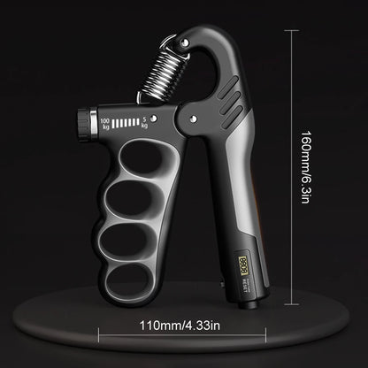 Hand Grip Strengthener 5-100Kg Adjustable Resistance Wrist Expander Anti Slip Ergonomic Hand Strength Exerciser with Counter