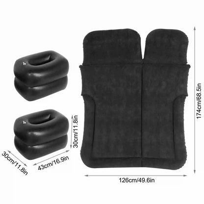 Car Air Mattress Vehicle Inflatable Thickened Travel Bed Comfortable and Sturdy Sleeping Pad Camping Accessory Car Supplies
