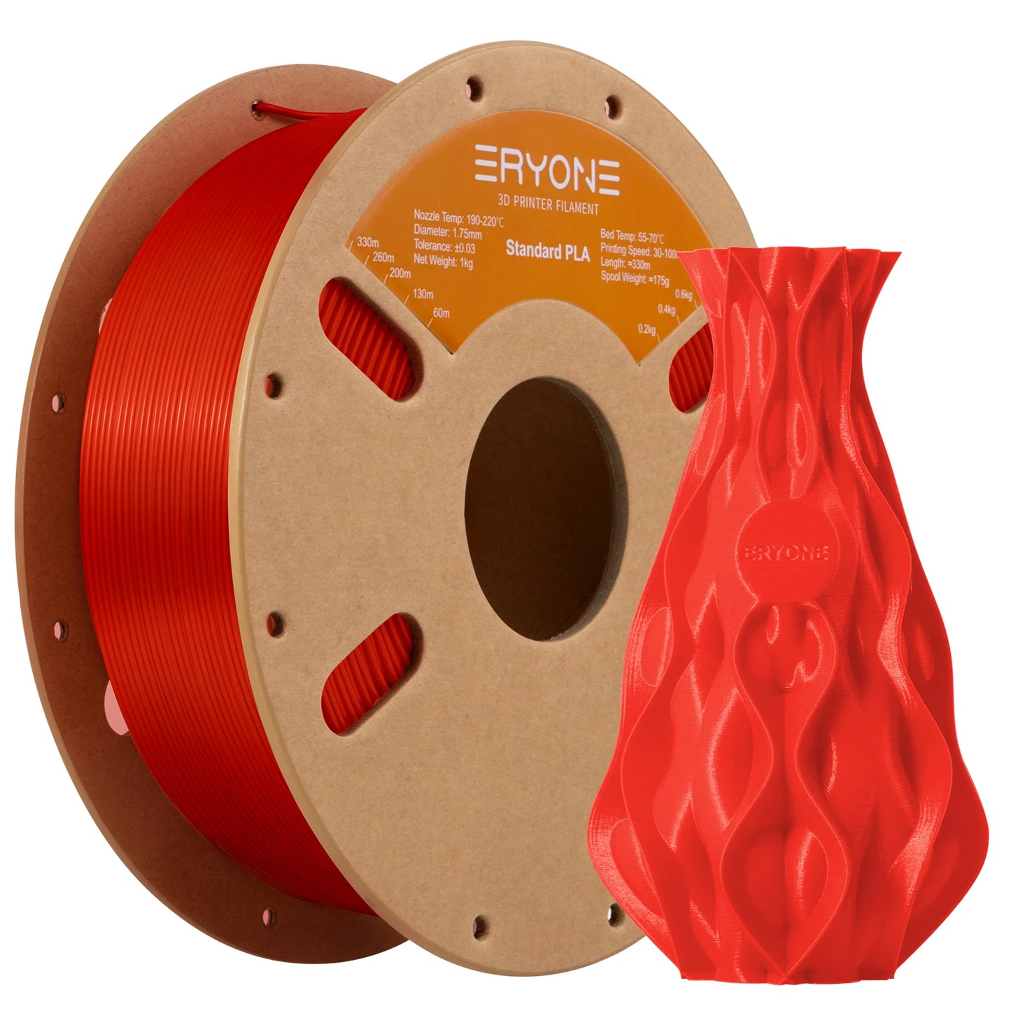 ERYONE 1/5/10KG Standard PLA Premium Filament 1.75mm 3D Print, Multicolor Available,big sale 1kg pla filament,1kg/spool