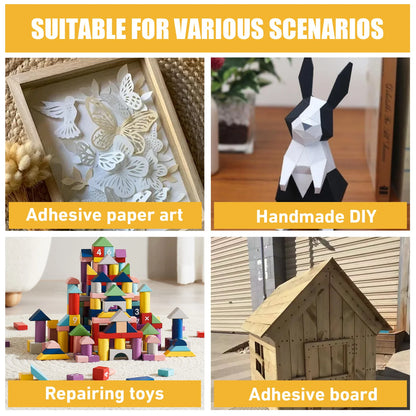 Cordless Hot Melt Glue Gun Replace For DeWalt 18V Battery 10 Pieces Glue Sticks 11 mm, For Crafts & Tools DIY(No Battery)