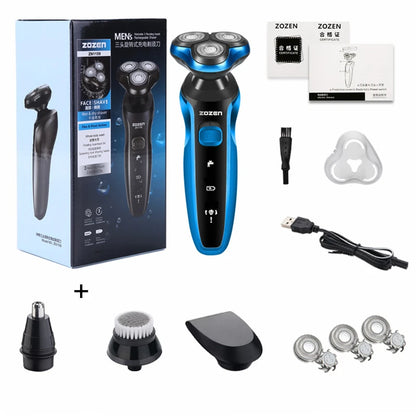 ZOZEN Electric Razor Electric Shaver Body Hair Cutting Shaving Machine for Men Women Clipper Rotary Beard Trimmer Waterproof