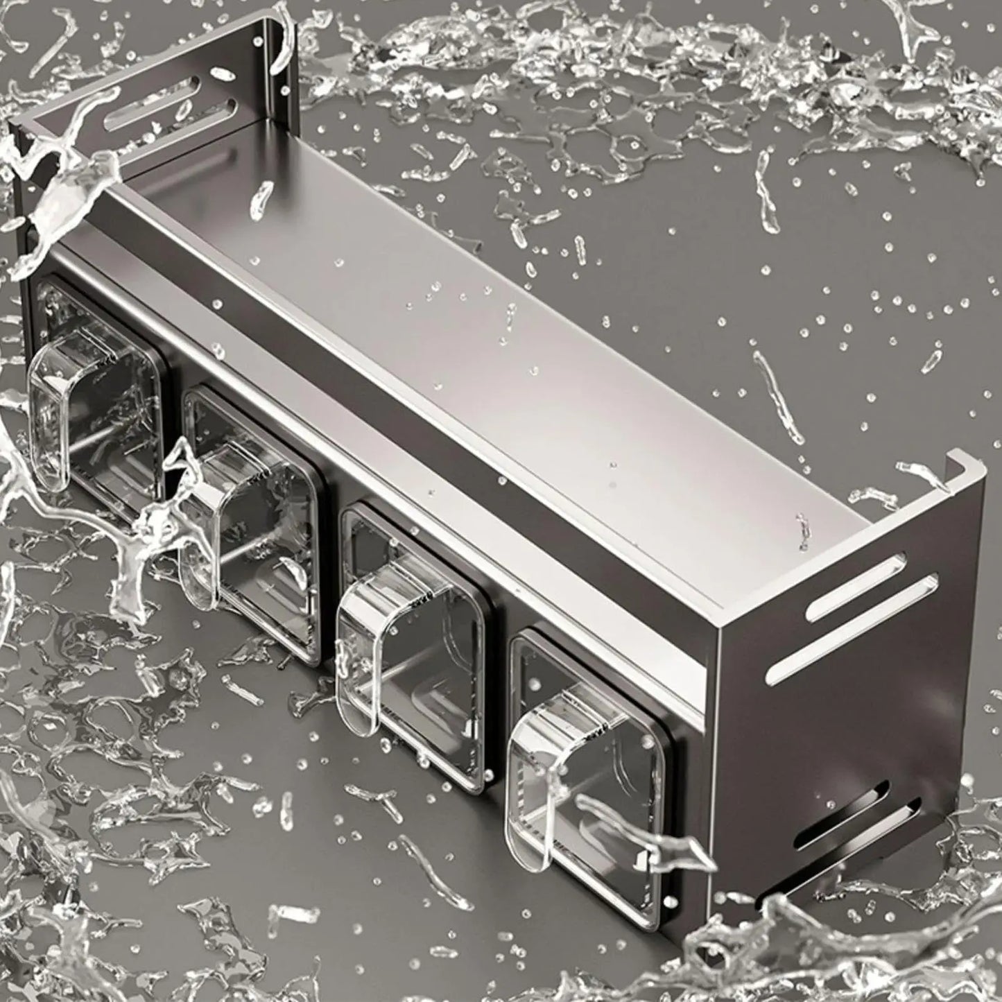 Condiment Holder, Kitchen Condiment Organizer - Condiment Organizer Shelf - Multifunctional Shelves for Condiment Storage