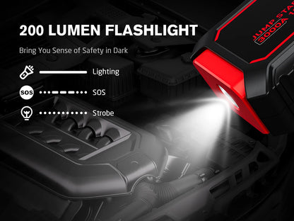 Povasee Jump Starter Power Pack 3000A Car Battery Booster Jump Starter Car Jump Starter Power Bank Jump Pack with Jump Leads