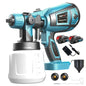 2 Battery Cordless Paint-Sprayer-Spray Gun Airless Home/Outdoor Wall Fence For Makita 18V HVLP 1000ML