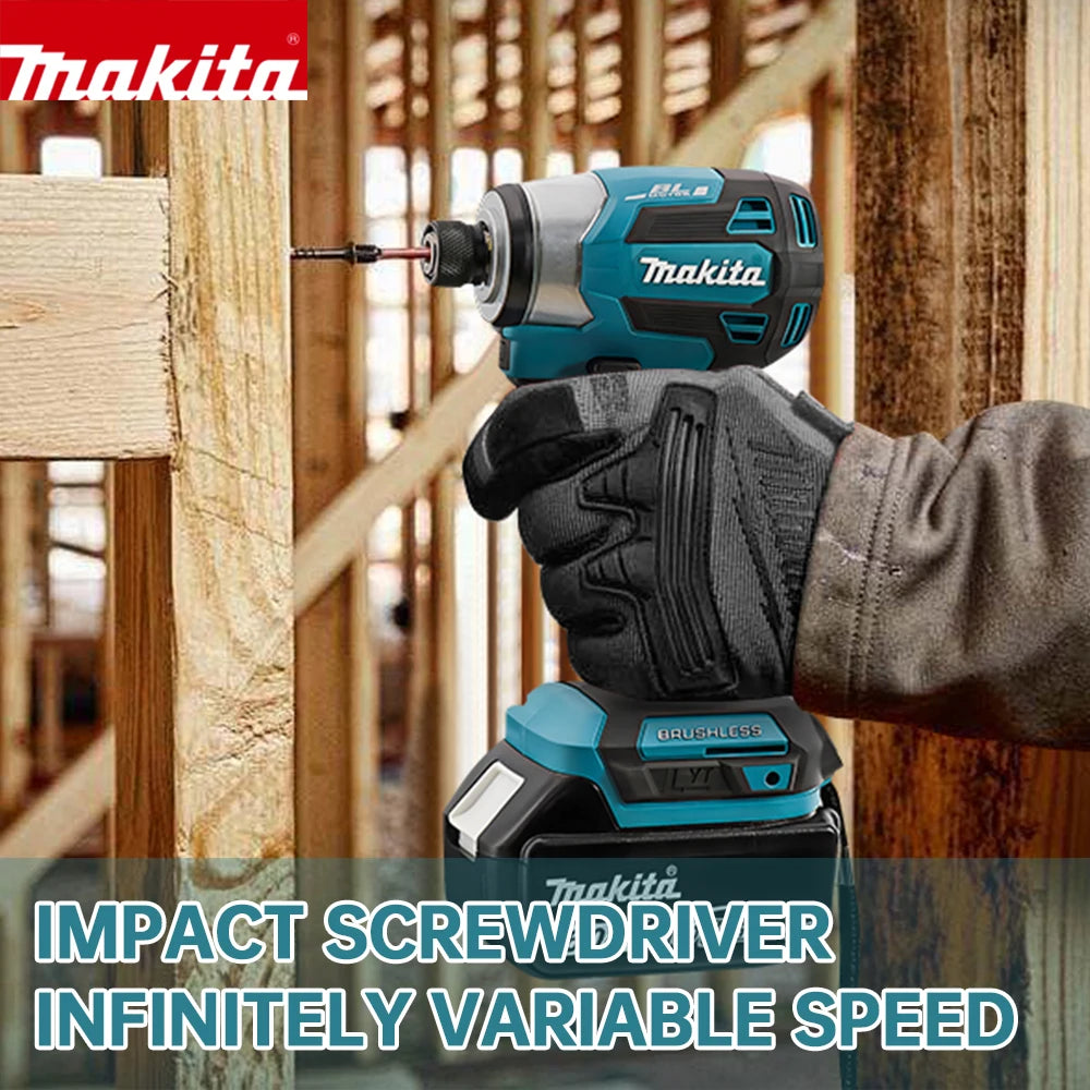 Makita DTD173 18V LXT Cordless Brushless Impact Driver 180 N·M Wood Bolt T-Mode Electric Drill Rechargeable Power Tools
