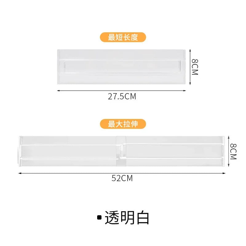 1/2/4/6/8PCS Drawer Wardrobe Dividers Organizers Expandable From Kitchen Drawer Organizer, Clear Plastic Partition Plate Tools