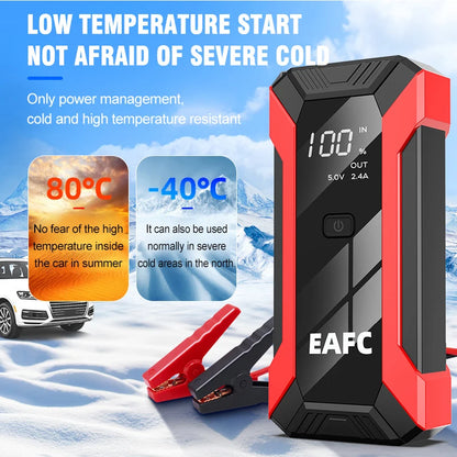 2000A/1200A High Power Car Battery Jump Starter Portable Car Battery Booster Charger Booster Power Bank Starting Device USB Port